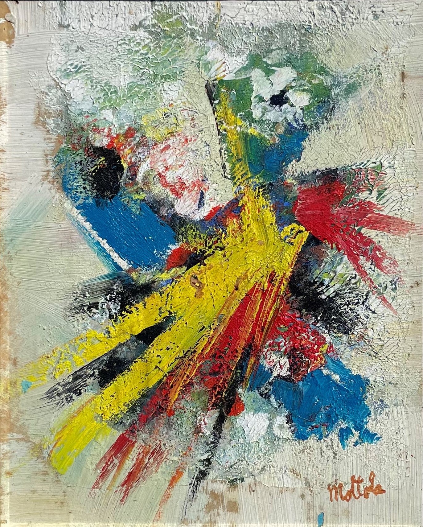 Fil Mottola Abstract Original Signed 9 ½ X 7 ½ #002
