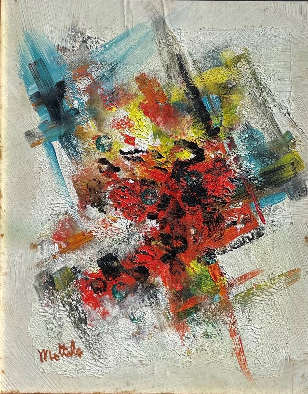 Fil Mottola Abstract Original Signed 9 ½ X 7 ½ #003