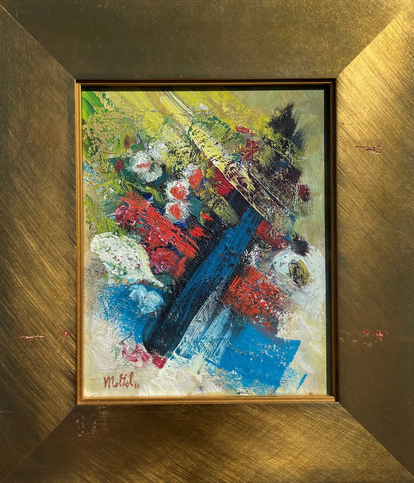 Fil Mottola Abstract Original Signed 9 ½ X 7 ½ #004